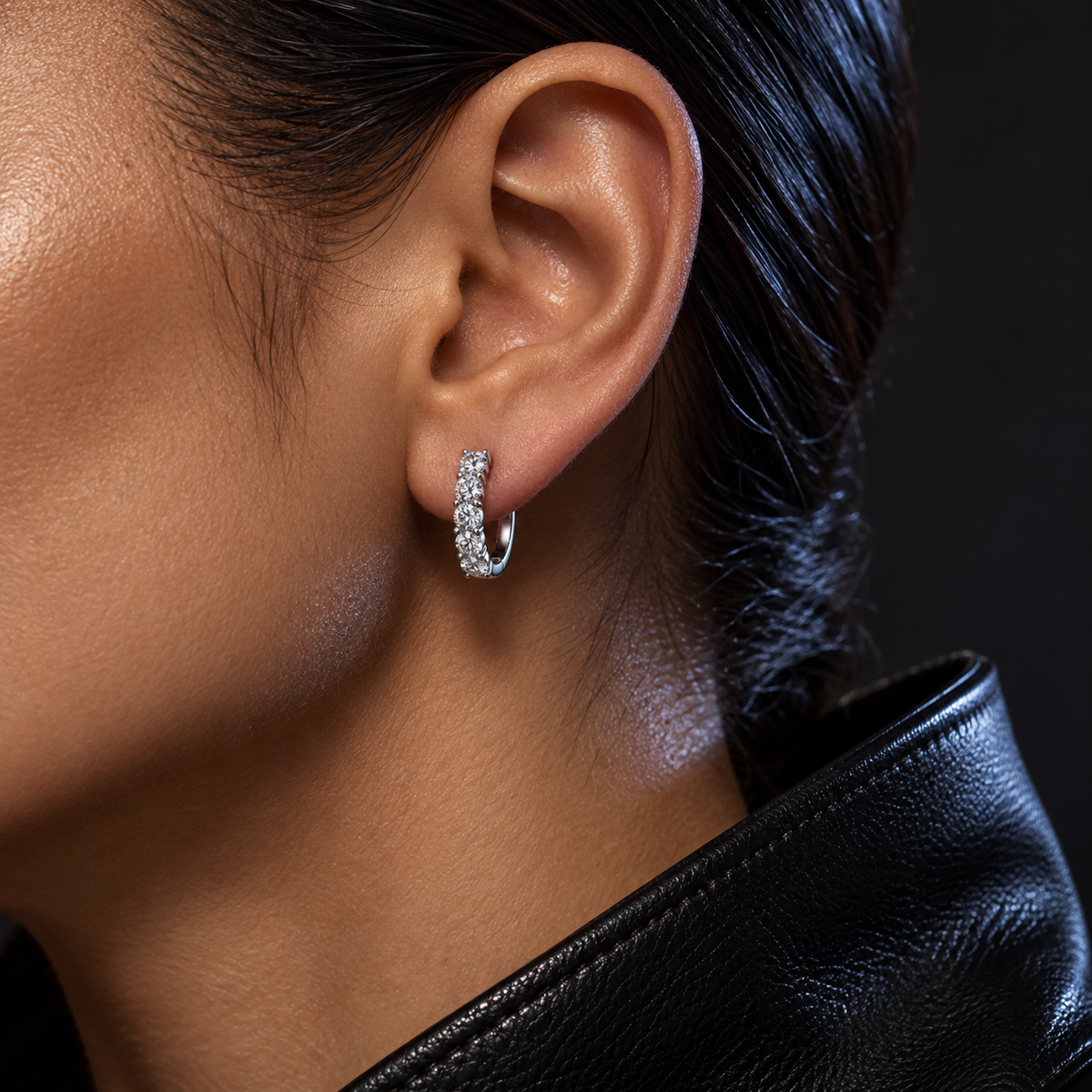 The Moissanite Hoops