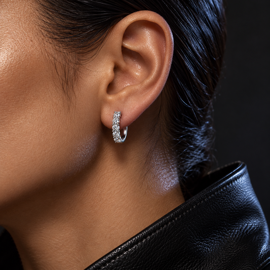 The Moissanite Hoops