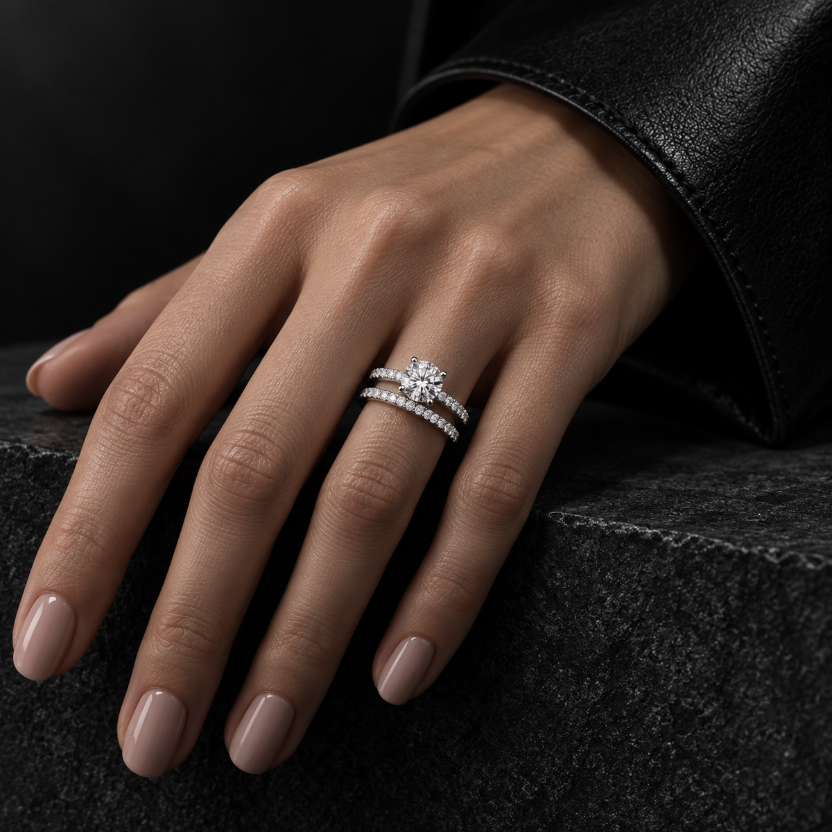 The Moissanite Ring Duo