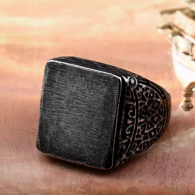 The Brushed Signet Ring