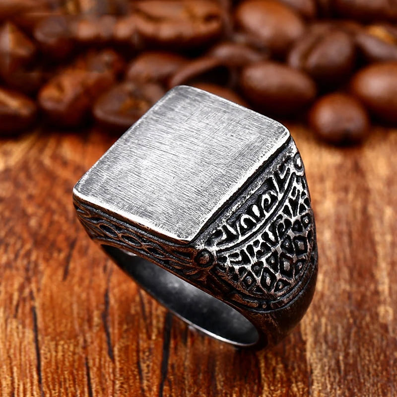 The Brushed Signet Ring