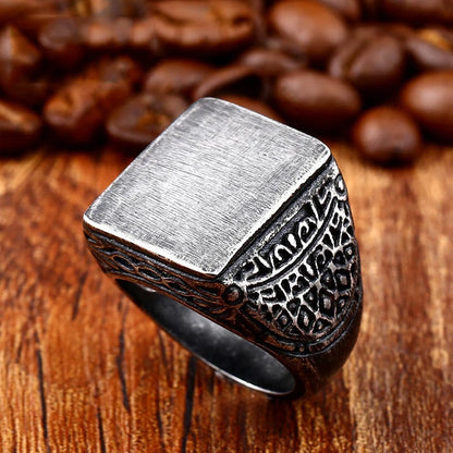The Brushed Signet Ring