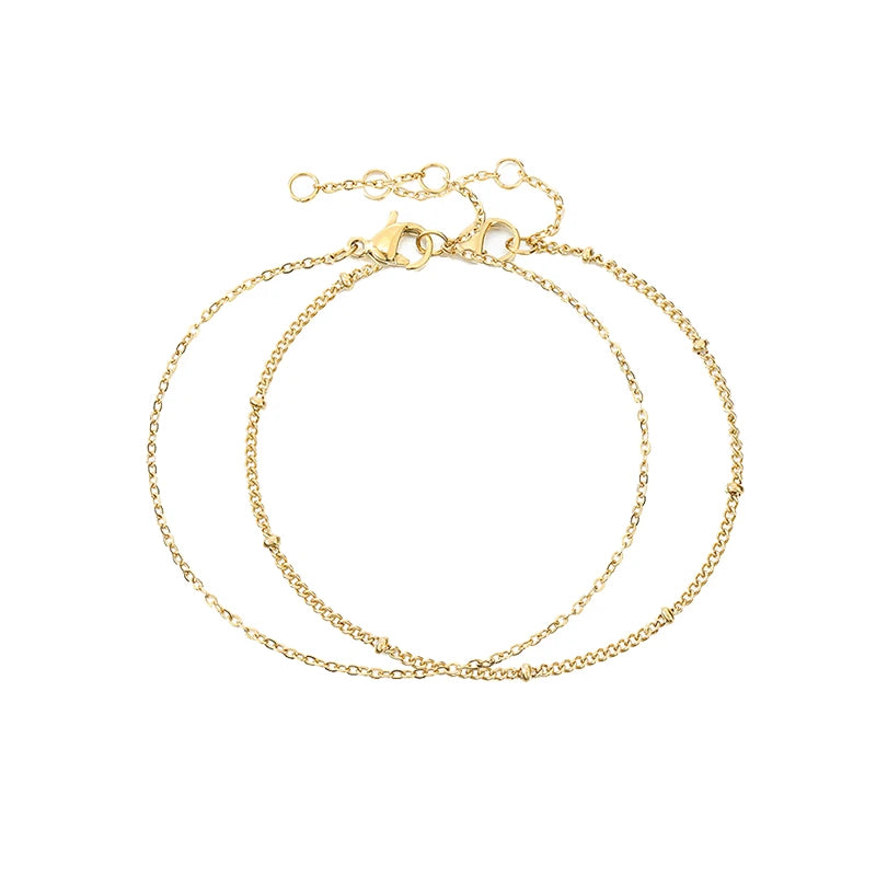 The Fine Chain Bracelet Set