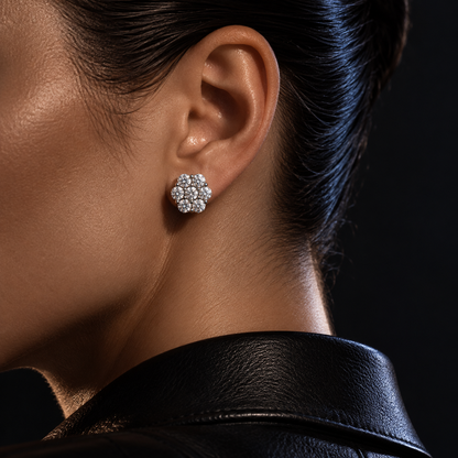 The Flower Moissanite Studs
