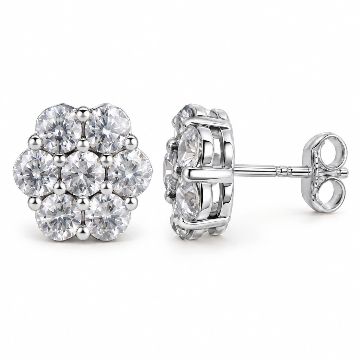 The Flower Moissanite Studs