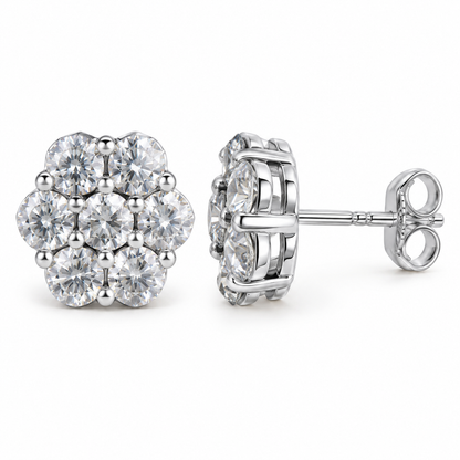 The Flower Moissanite Studs