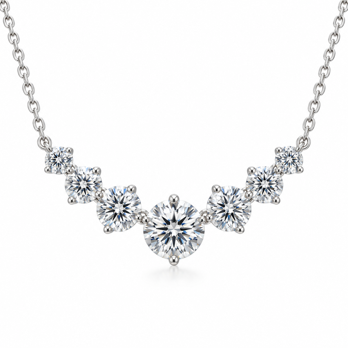 The Graduated Moissanite Necklace