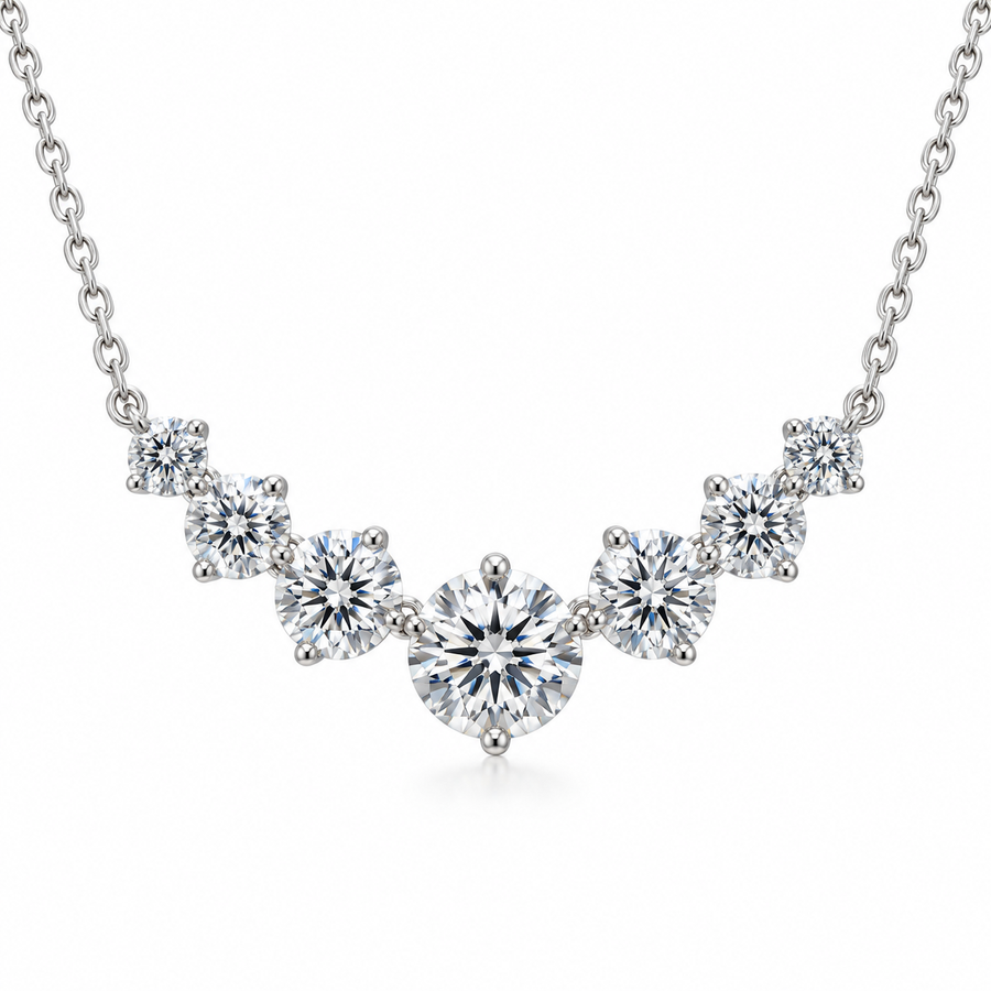 The Graduated Moissanite Necklace