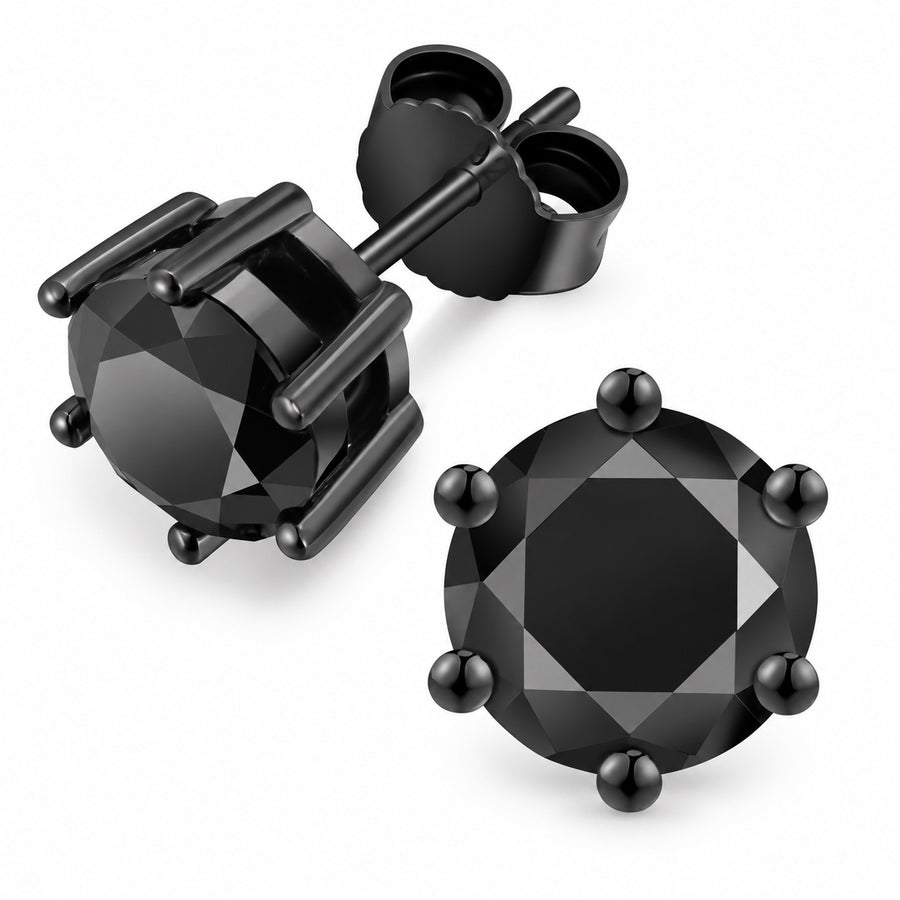 The Black Moissanite Studs, product photo
