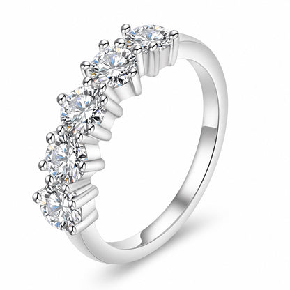 The Five-Stone Moissanite Ring, product photo