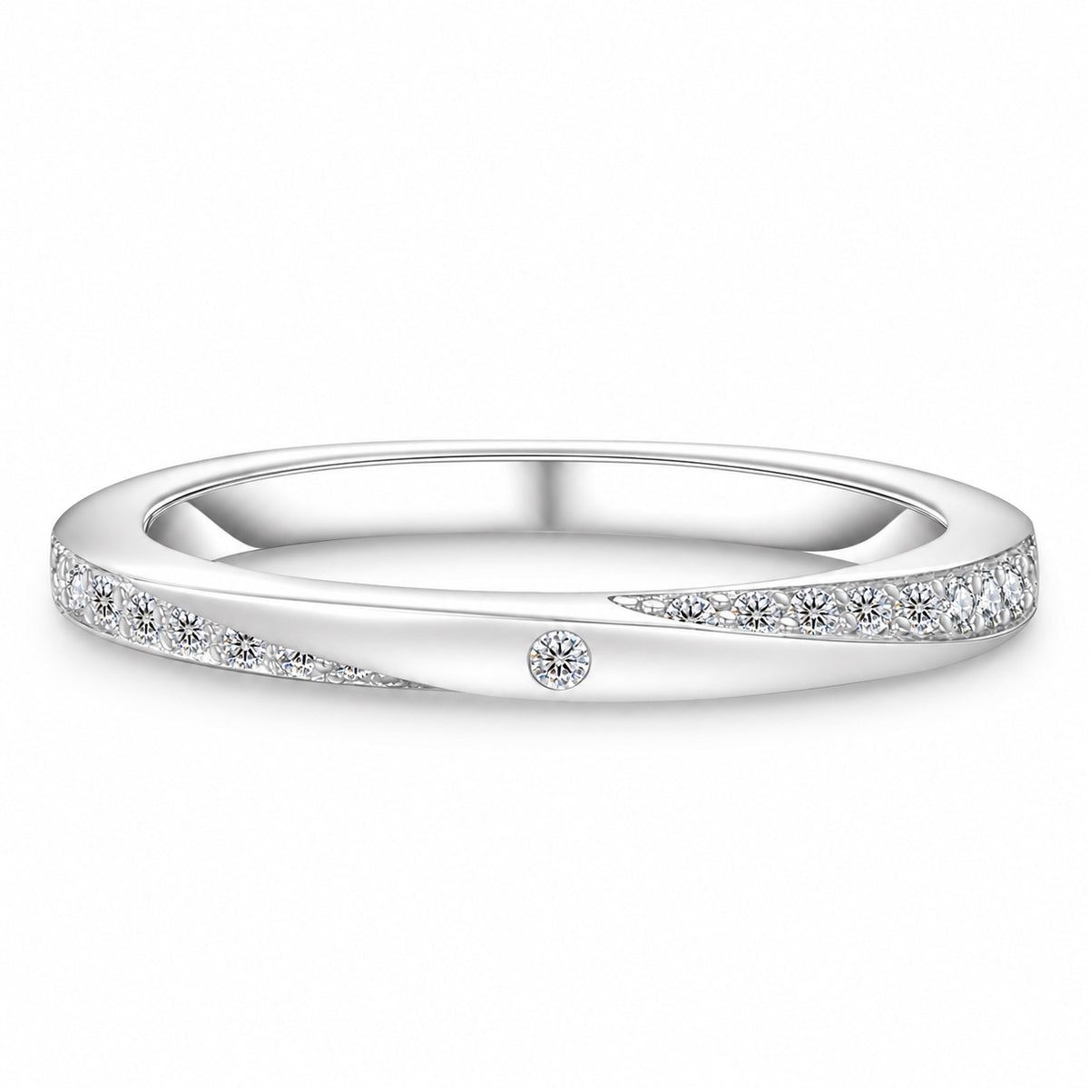 The Pavé Moissanite Band, product photo