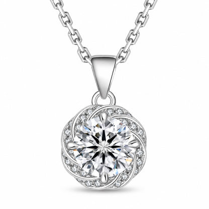 The Swirl Moissanite Necklace, product photo