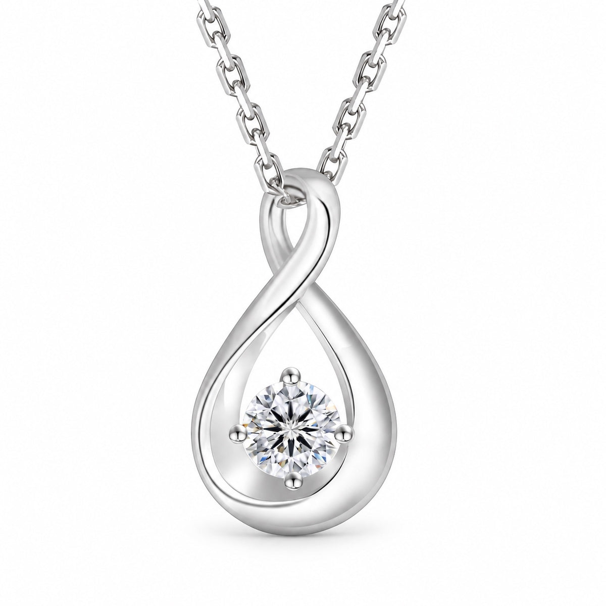 The Infinity Moissanite Necklace, product photo