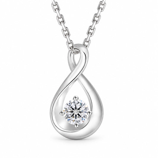 The Infinity Moissanite Necklace, product photo