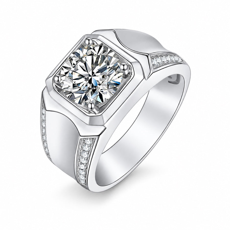 The 3 ct Men's Moissanite Ring, product photo