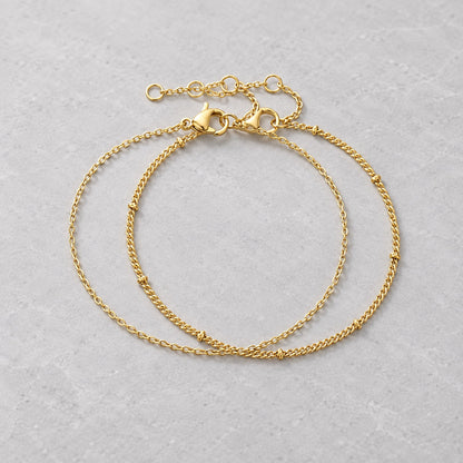 The Fine Chain Bracelet Set
