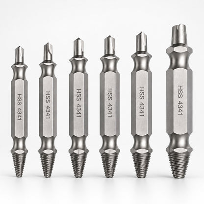Damaged screw extractor bits
