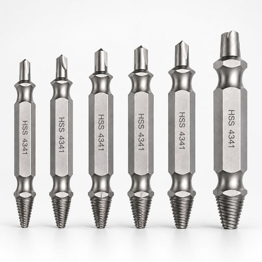 Damaged screw extractor bits