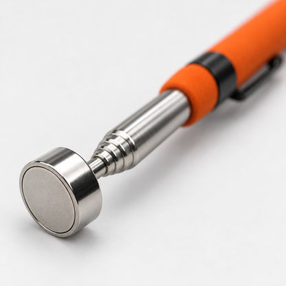 Close-up of the magnetic head and telescopic shaft