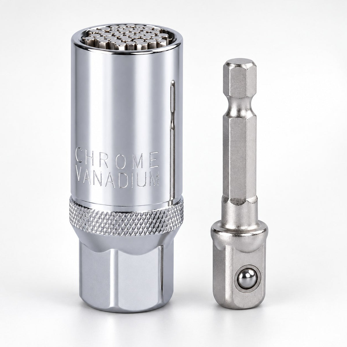 Universal socket with drill adapter, 9-21 mm