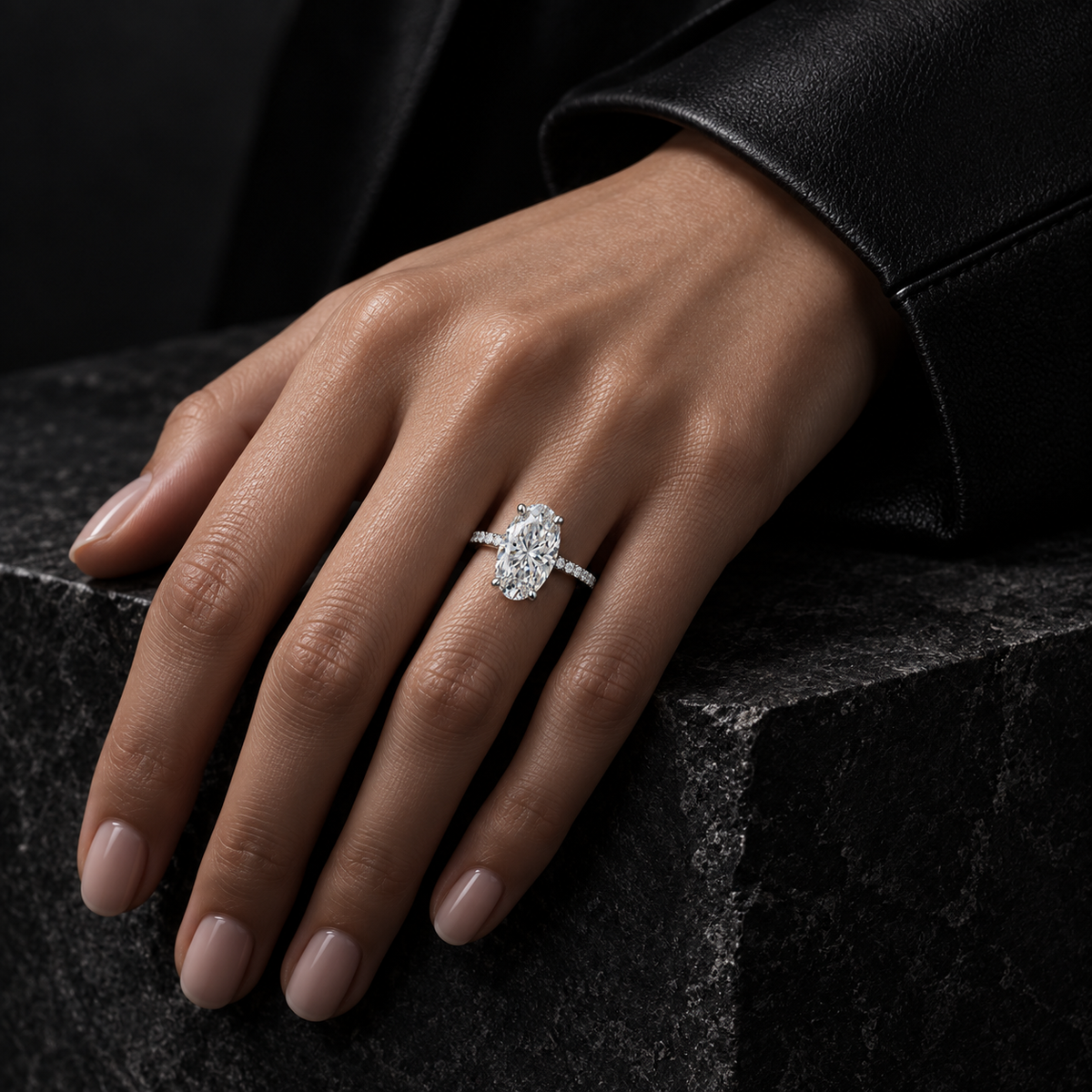 The Oval Moissanite Ring