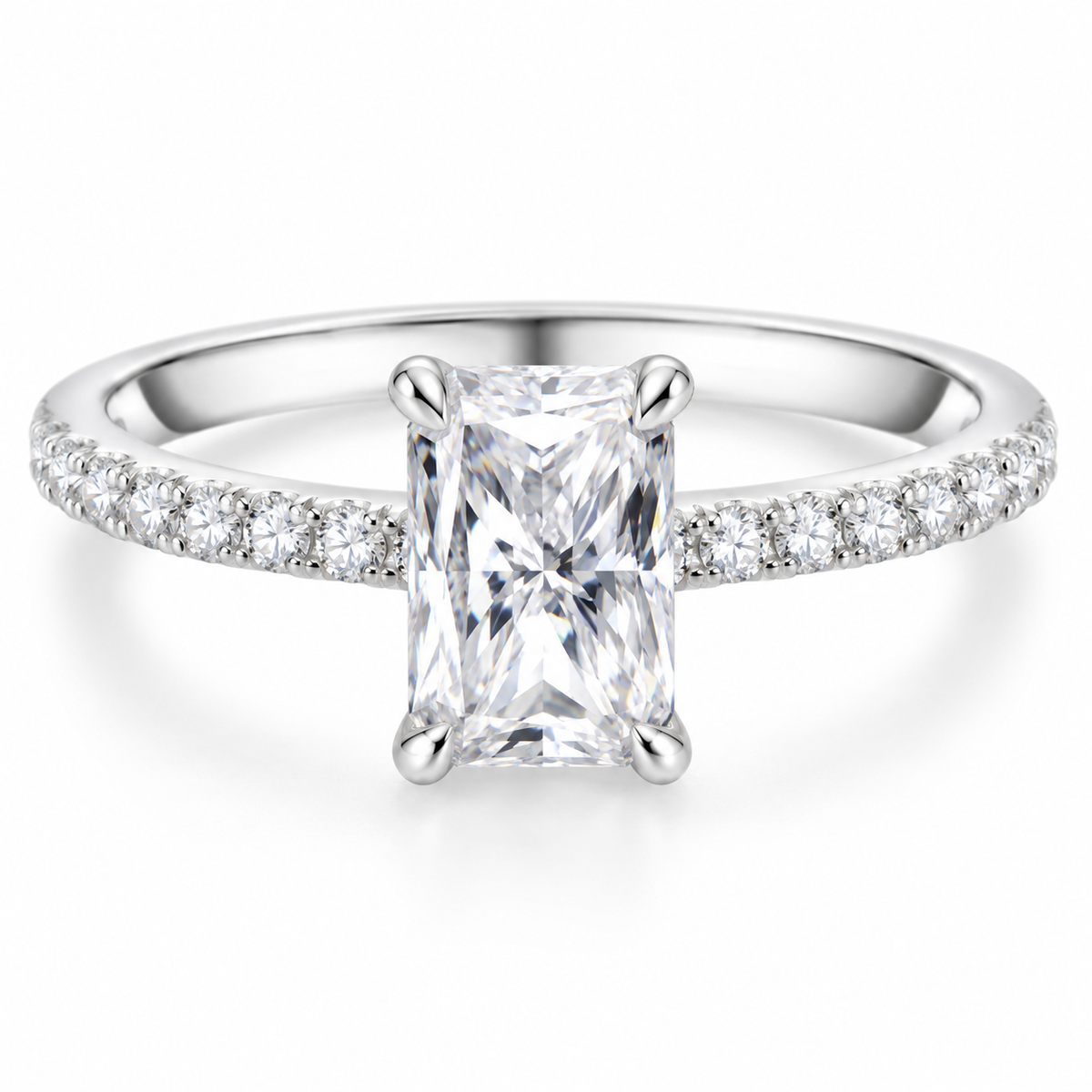 The Radiant Moissanite Ring