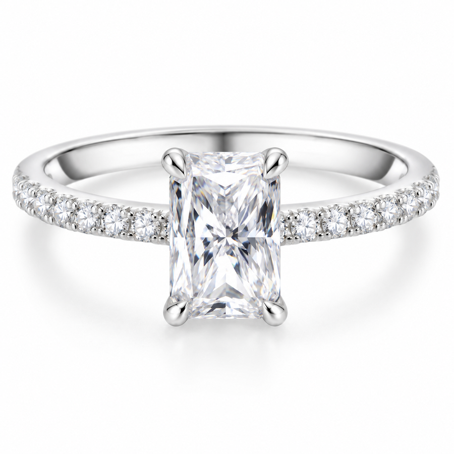 The Radiant Moissanite Ring