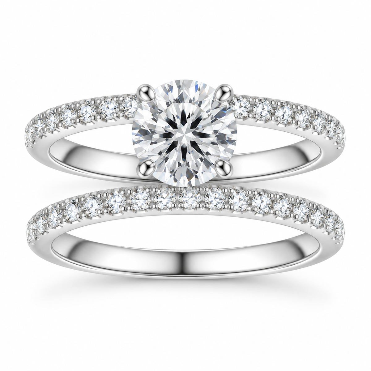 The Moissanite Ring Duo