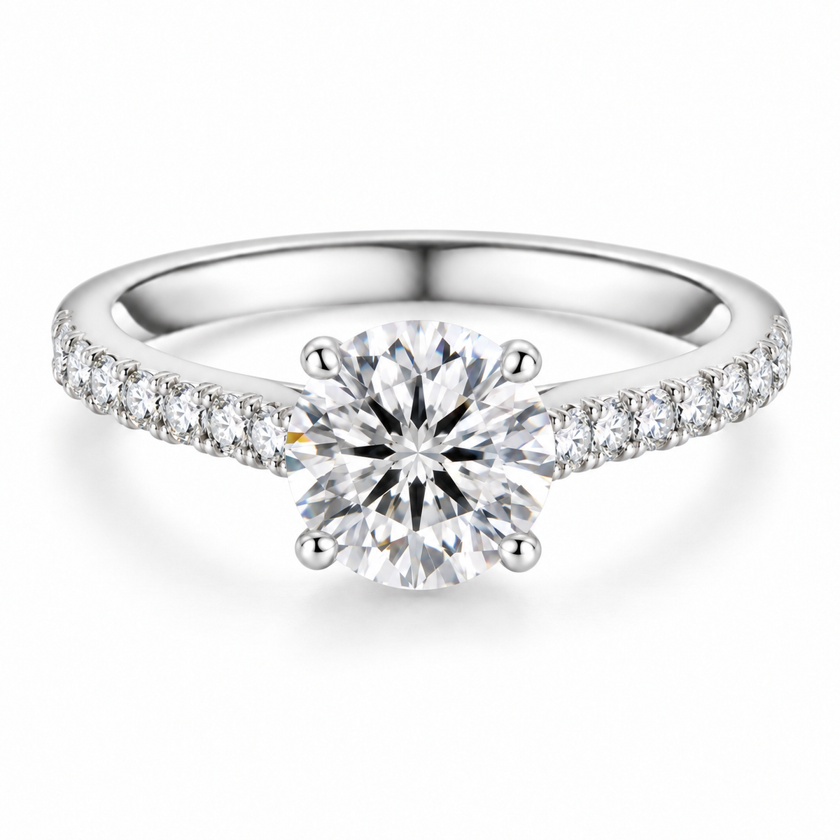 The Round Moissanite Ring