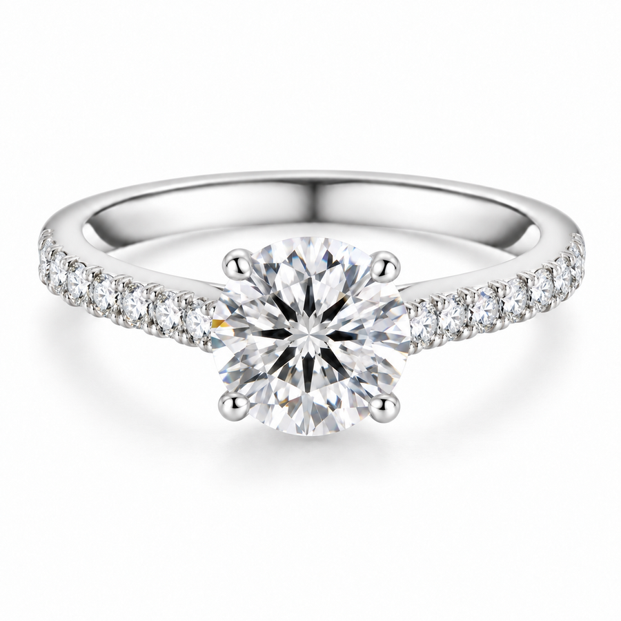 The Round Moissanite Ring