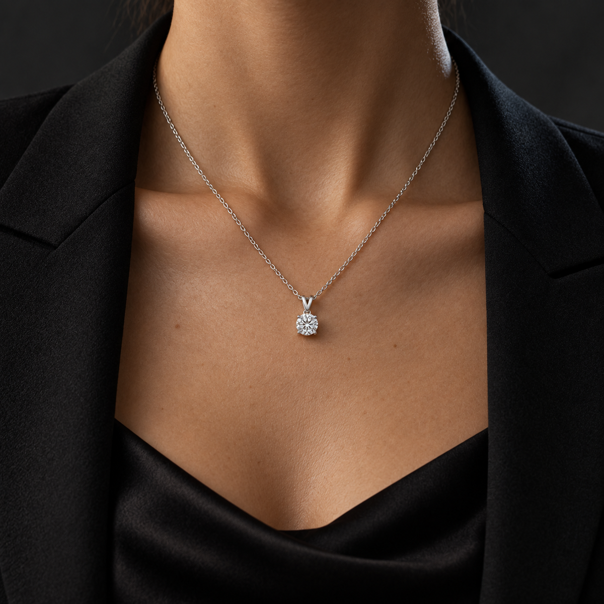 The Solitaire Moissanite Necklace
